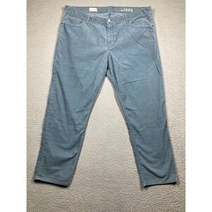 Gap 1969 Pants Women's 33r Light Blue Corduroy Sexy Boyfriend‎ Distressed